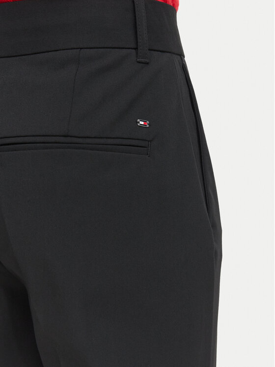 Tommy Hilfiger Tommy Hilfiger Текстилни панталони WW0WW51899 Черен Straight Fit
