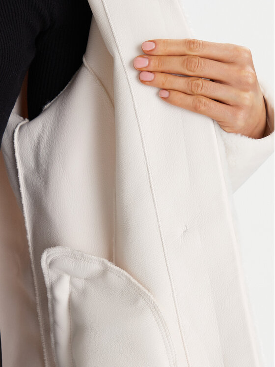 Morgan Morgan Cappotto in shearling 252-GSIXTY Beige Loose Fit