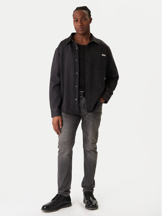 Calvin Klein Jeans Calvin Klein Jeans traper košulja Classic LV04RD765G Crna Relaxed Fit