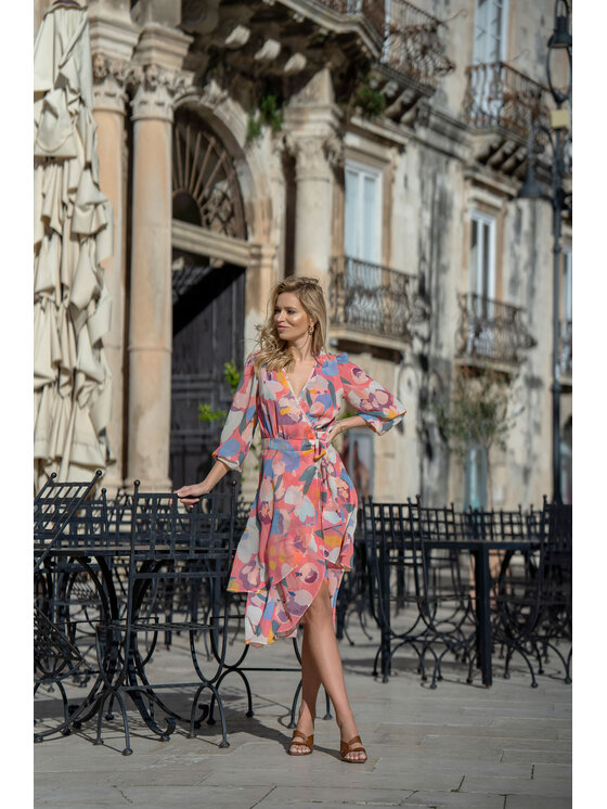 Stylove Stylove Každodenní šaty S341 Růžová Regular Fit