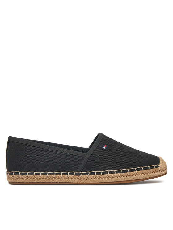 Tommy Hilfiger Espadrile Flag Canvas Espadrille FW0FW08541 Negru
