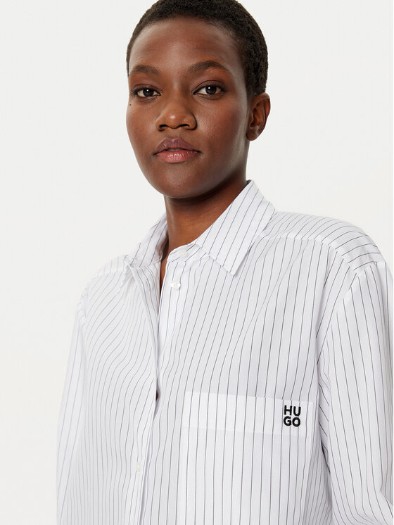 HUGO HUGO Hemd 50533037 Weiß Oversize