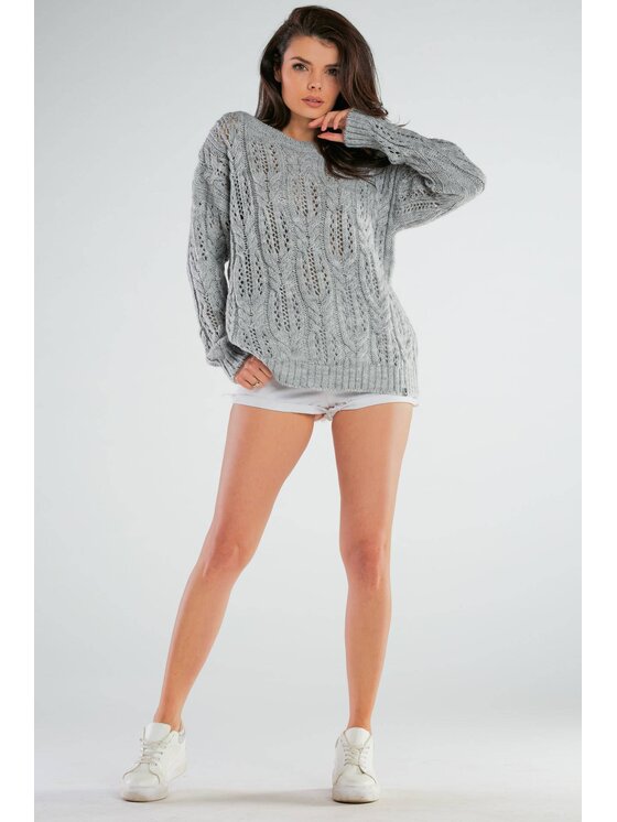 Sweter Awama, Rozmiar OS, Szary, A444