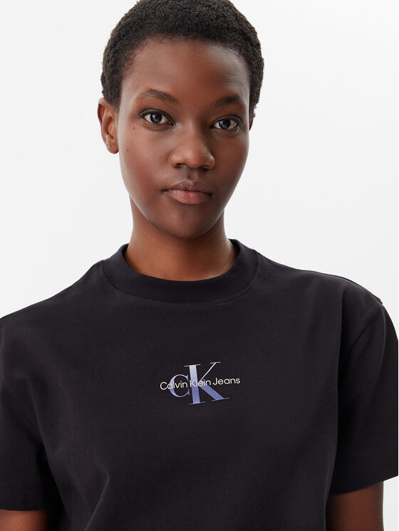 Calvin Klein Jeans Calvin Klein Jeans Ikdienas kleita Gradient Monologo J20J225273 Melns Relaxed Fit