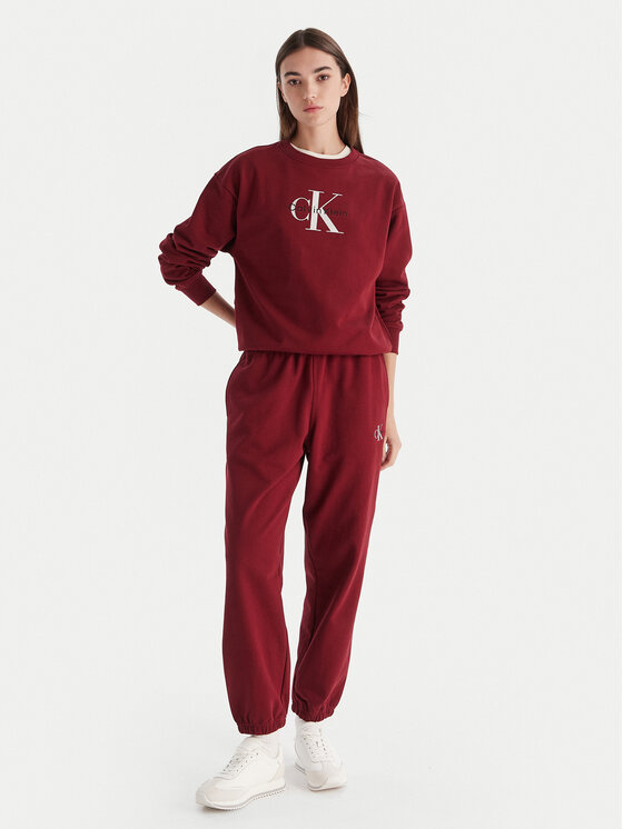 Calvin Klein Jeans Calvin Klein Jeans Melegítő alsó Monologo LV047B235G Bordó Regular Fit