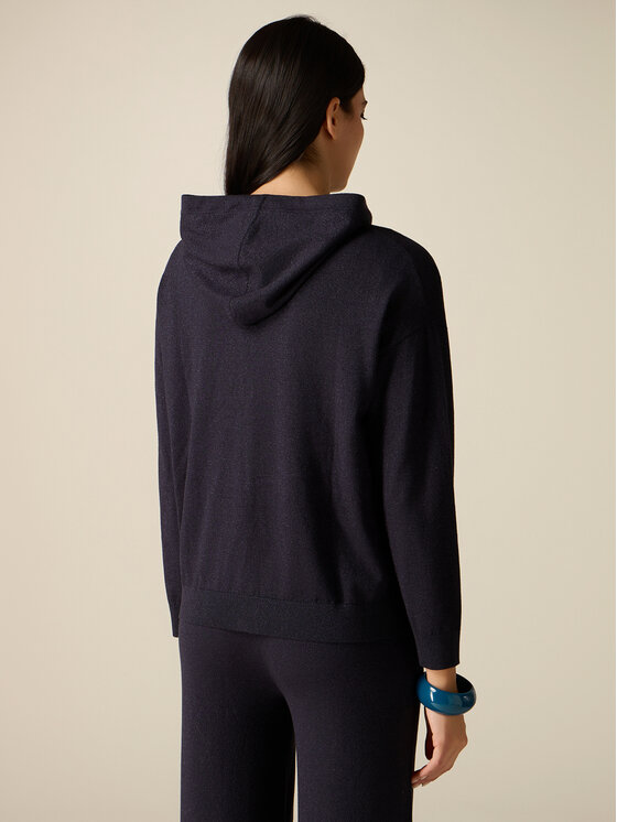 Oltre Oltre Sweter M041J005343N034 Niebieski Regular Fit