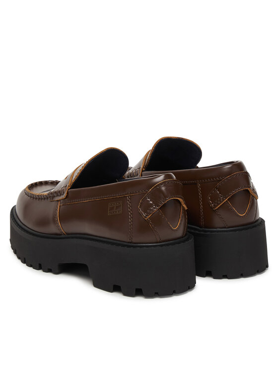 Tommy Jeans Tommy Jeans лоуфъри с дебела подметка Archive '01 Leather Loafer EN0EN03022 Кафяв
