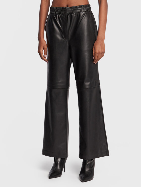 Pantaloni di pelle Floriane EDT6139001000002 Nero