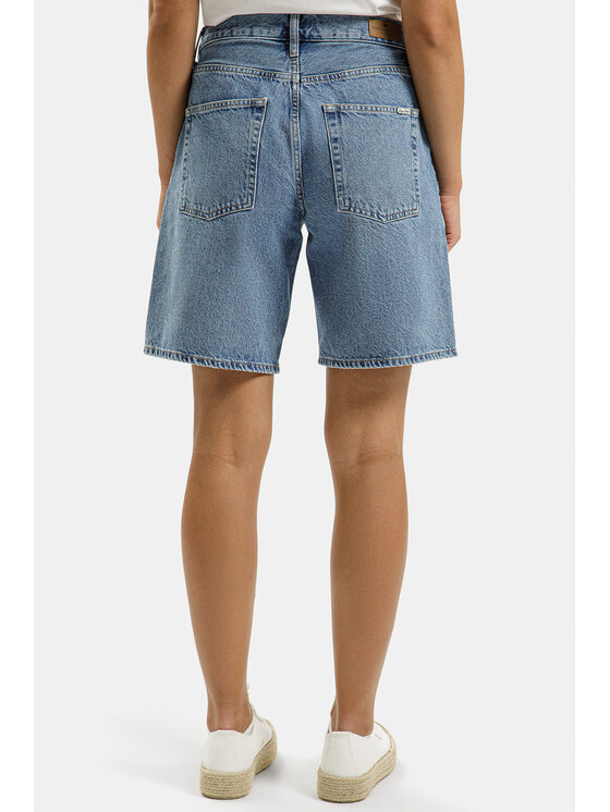 Cross Jeans Cross Jeans Szorty jeansowe A 704-007 Niebieski Oversize