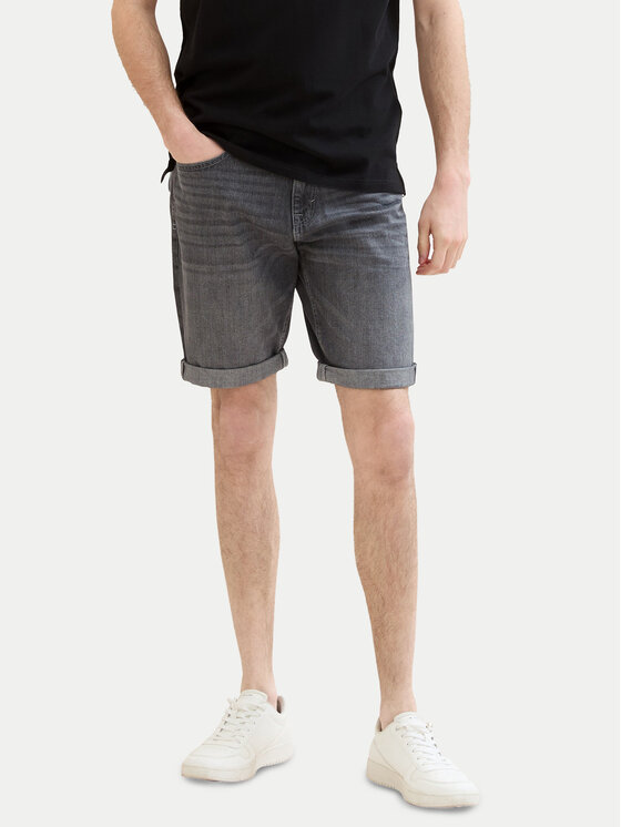 Tom Tailor Džínsové šortky 1040194 Sivá Regular Fit