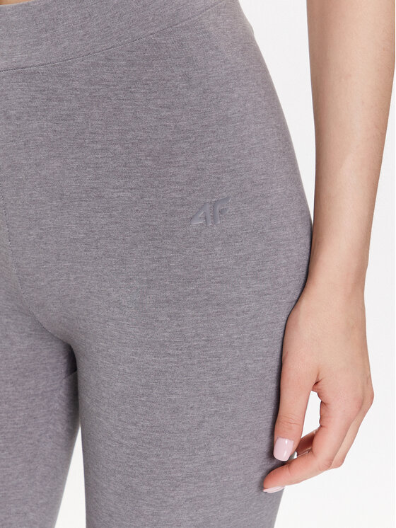 4F 4F Leggings 4FSS23TTIGF063 Grau Slim Fit