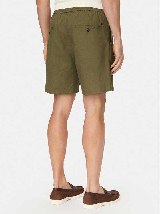 Tommy Hilfiger Tommy Hilfiger Шорти от плат Dover MW0MW44356 Тъмнозелен Regular Fit