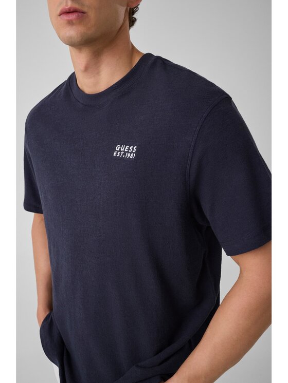 Guess Guess T-Shirt 183045 Modrá Classic Fit