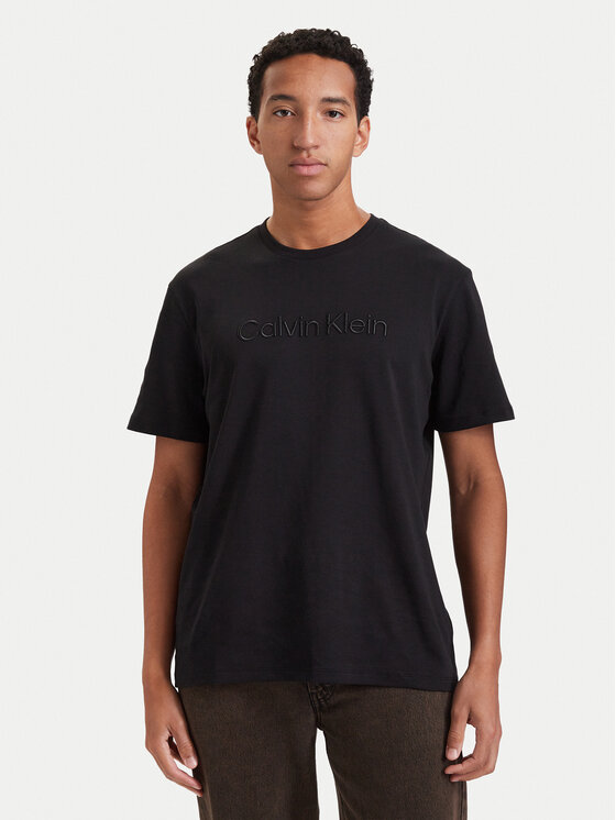 Calvin Klein Calvin Klein Тишърт Interlock LV04LH804G Черен Regular Fit
