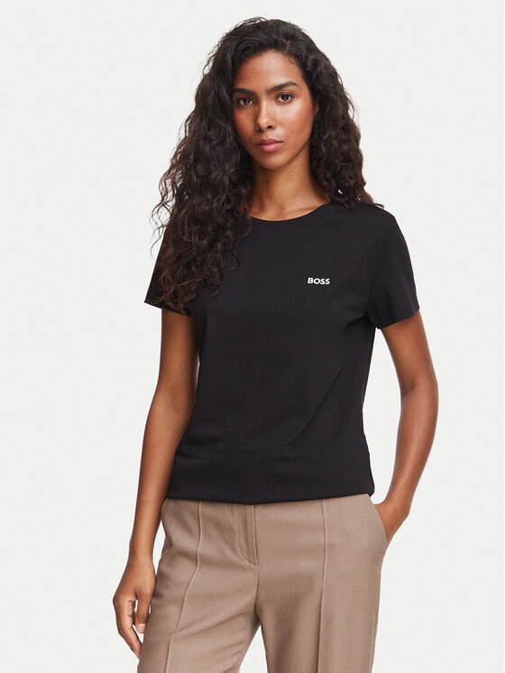 BOSS Tricou C_Esogo_1 50506973 Negru Regular Fit