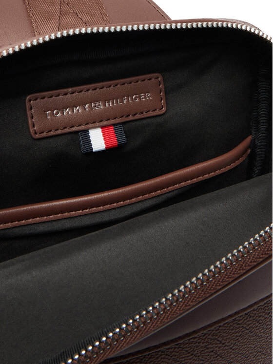 Tommy Hilfiger Tommy Hilfiger Taška cez rameno Th Flag Monogram Sling Pack AM0AM14140 Hnedá