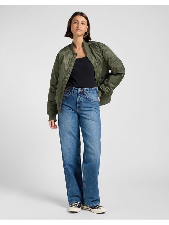 Lee Lee Jeansy RIDER LOOSE Niebieski Loose Fit