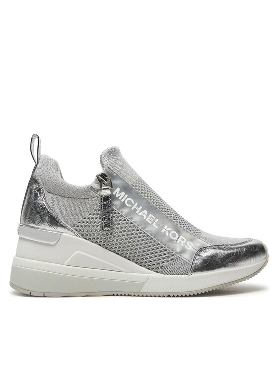 MICHAEL Michael Kors MICHAEL Michael Kors Laisvalaikio batai Willis Wedge Trainer 43R5WIFS3D Sidabrinė