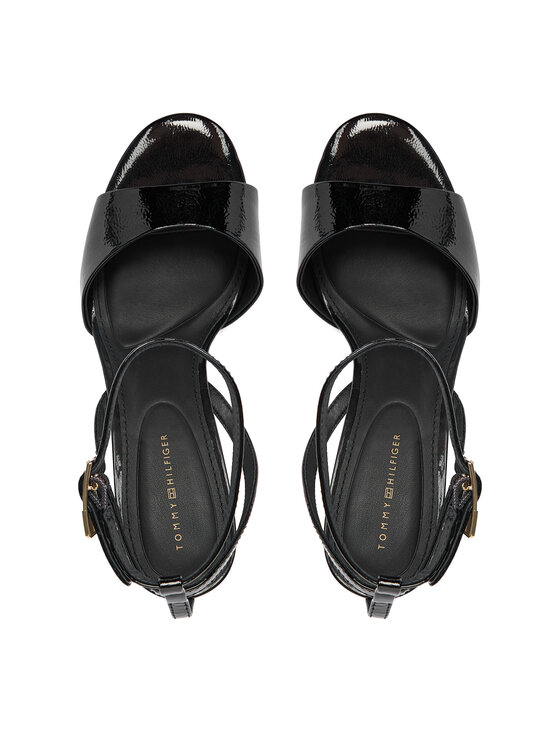Tommy Hilfiger Tommy Hilfiger Sandali Th Elegant Patent Sandal FW0FW08961 Črna