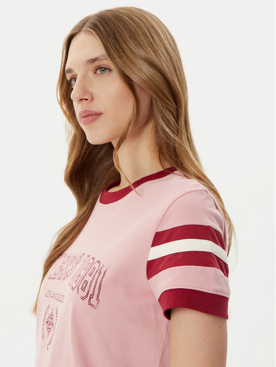 Guess T Shirt V5RI00 KA260 Ro owy Regular Fit Modivo.pl