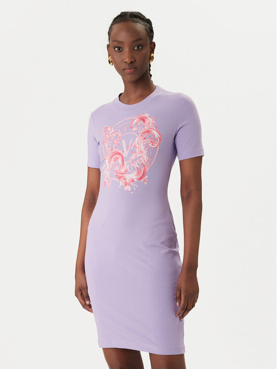Versace Jeans Couture Rochie de zi 80HAOE01 CJ02E Violet Slim Fit