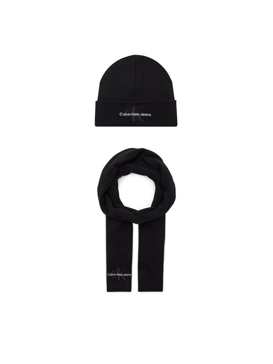 Calvin Klein Jeans Calvin Klein Jeans Набір Шарф і Шапка Gifting Logo Beanie/Scarf K60K611418 Чорний