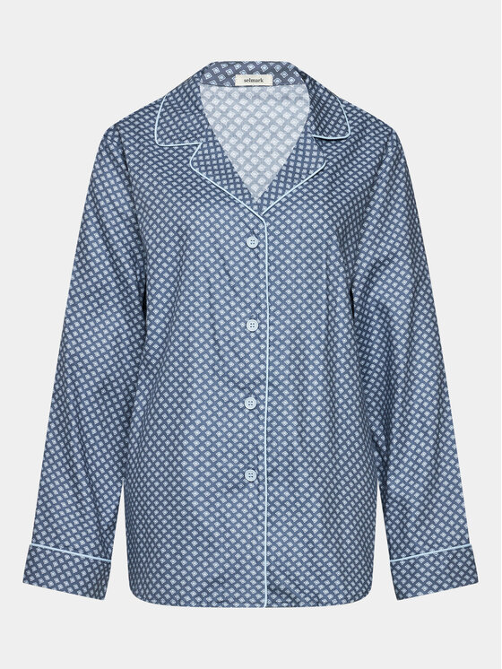 Selmark Selmark Pijama Corbatera P7376 Albastru Regular Fit