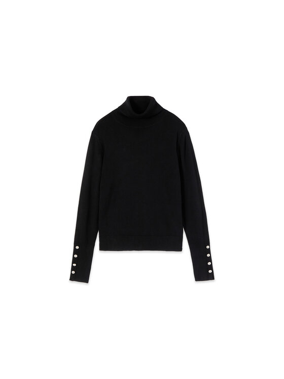 Oltre Oltre Sweter M308J005562N033 Czarny Slim Fit