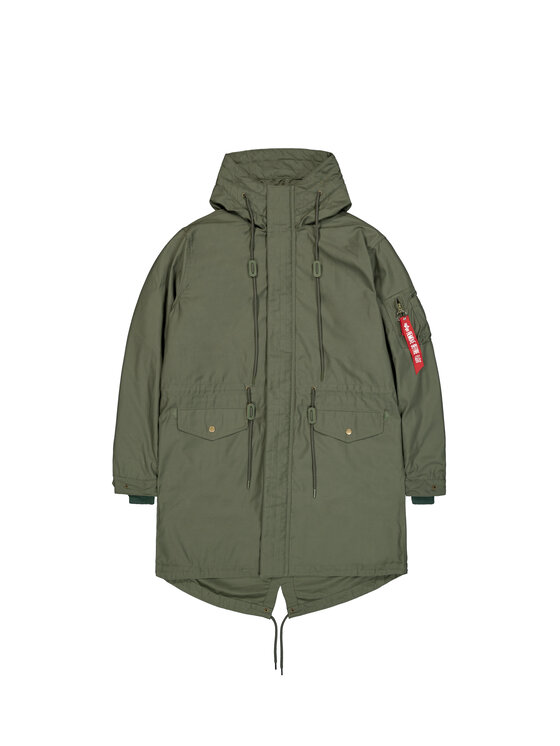 Alpha Industries Alpha Industries Kurtka zimowa Studio M-51 Fishtail Backprint (2in1) Field Jacket Zielony Loose Fit