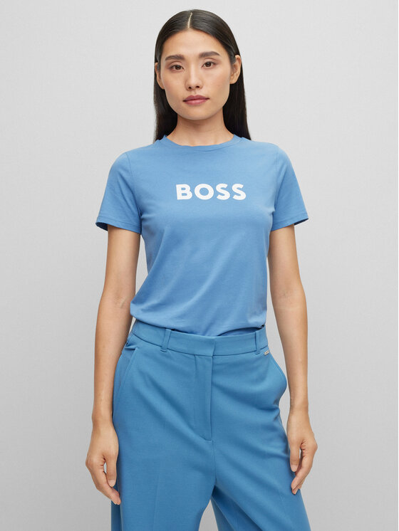 Boss Majica 50468356 Modra Regular Fit