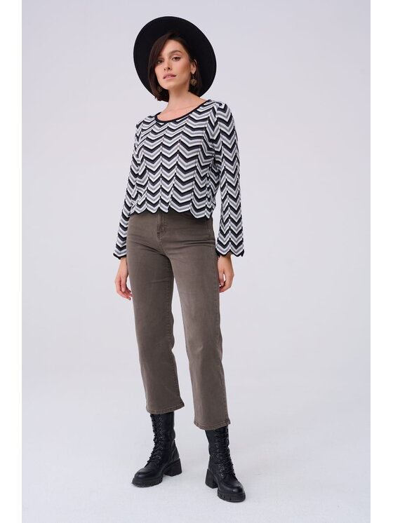 blue shadow blue shadow Sweter Madritt BS Szary Standard Fit