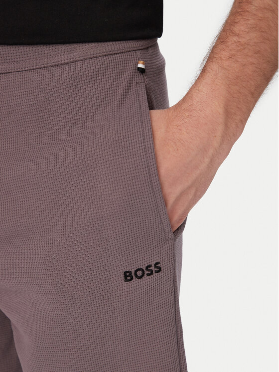 BOSS BOSS Szorty sportowe Waffle 50535884 Fioletowy Regular Fit