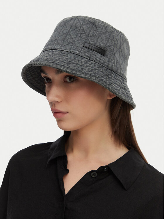 Calvin Klein Calvin Klein Cappello Denim Emblem Burnout Bucket LV04F5043G Grigio