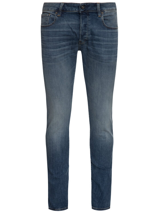 G-Star Raw G-Star Raw Jeansy 3301 51001-8968-2965 Granatowy Slim Fit
