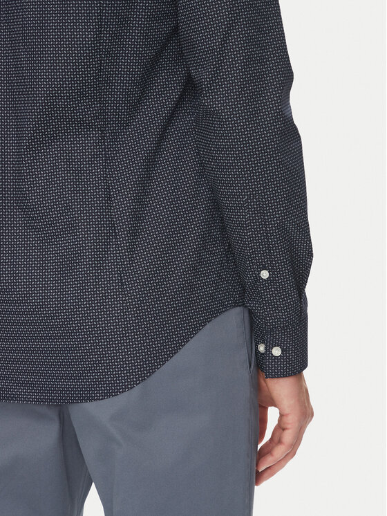 Calvin Klein Calvin Klein Koszula LV019EU005 Granatowy Slim Fit