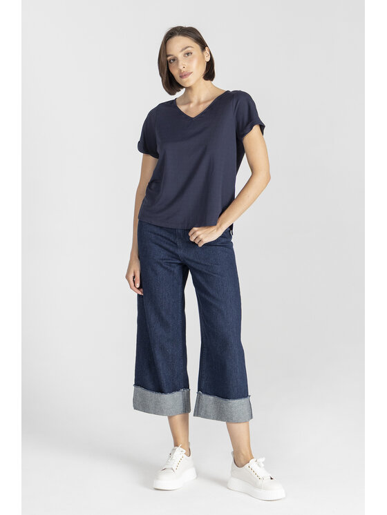 Deni Cler Milano Deni Cler Milano Jeansy T-DC-5230-E2-10-58-1 Granatowy Loose Leg