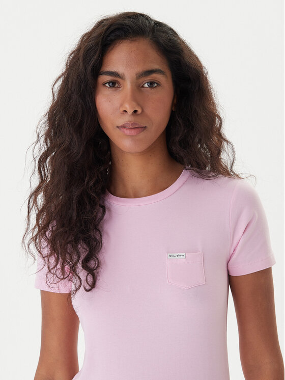 Guess Jeans Guess Jeans T-Shirt W5RI52 J1314 Růžová Regular Fit