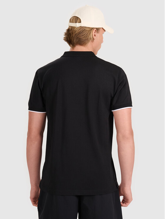 4F 4F Polo MIDSHOP TEXTILE Czarny Regular Fit