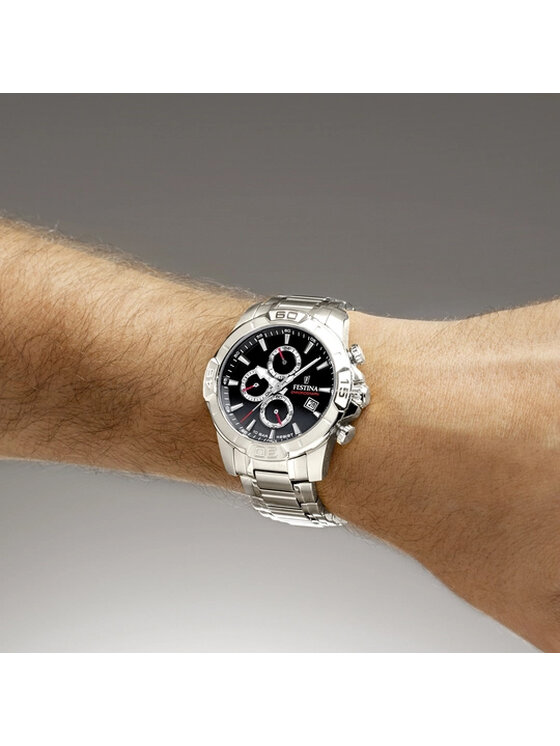 Festina Festina Zegarek F20704-6 Srebrny