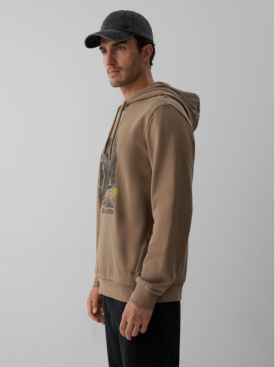 4F 4F Bluza OVERLAND Beżowy Regular Fit