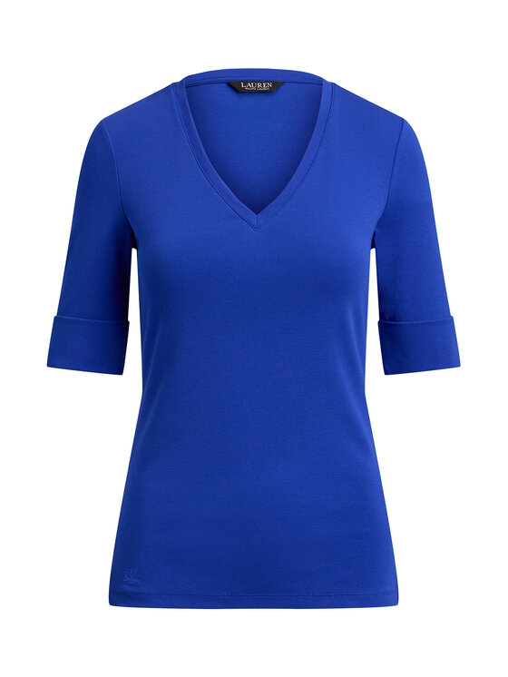 LAUREN RALPH LAUREN LAUREN RALPH LAUREN Bluzka 200815843012 Niebieski Slim Fit