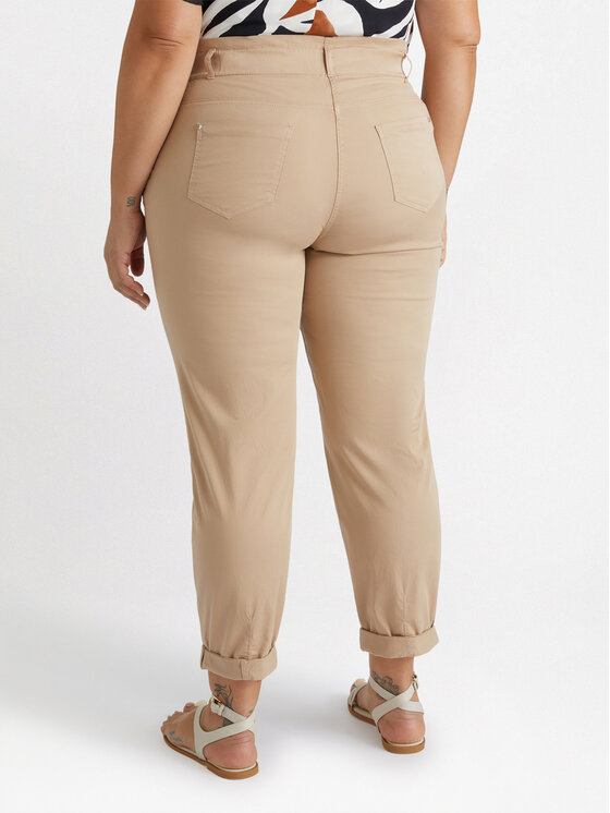 Fiorella Rubino Fiorella Rubino Spodnie materiałowe P717T004799N002 Écru Regular Fit