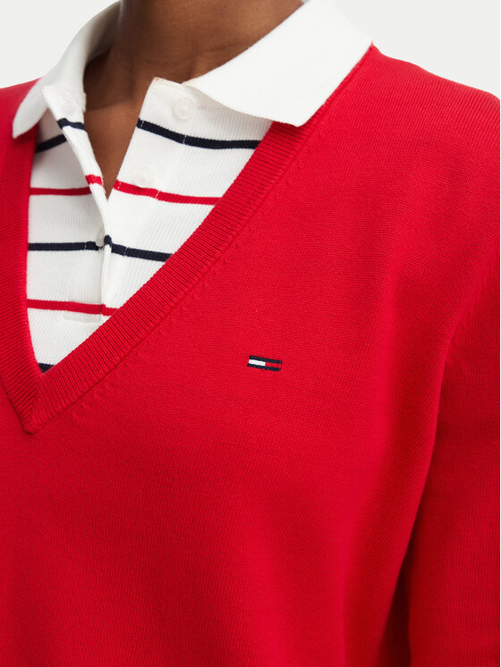 Tommy Jeans Tommy Jeans Πουλόβερ Essential DW0DW19888 Κόκκινο Regular Fit
