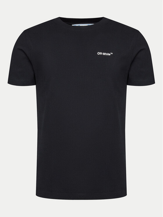 Off-White Off-White Póló OMAA027F22JER0111001 Fekete Regular Fit