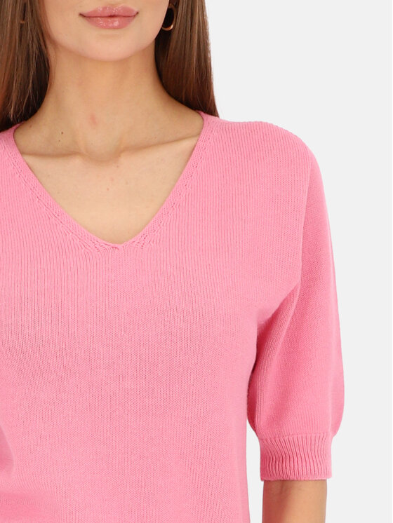 L’AF L’AF Sweter Fredo Różowy Regular Fit