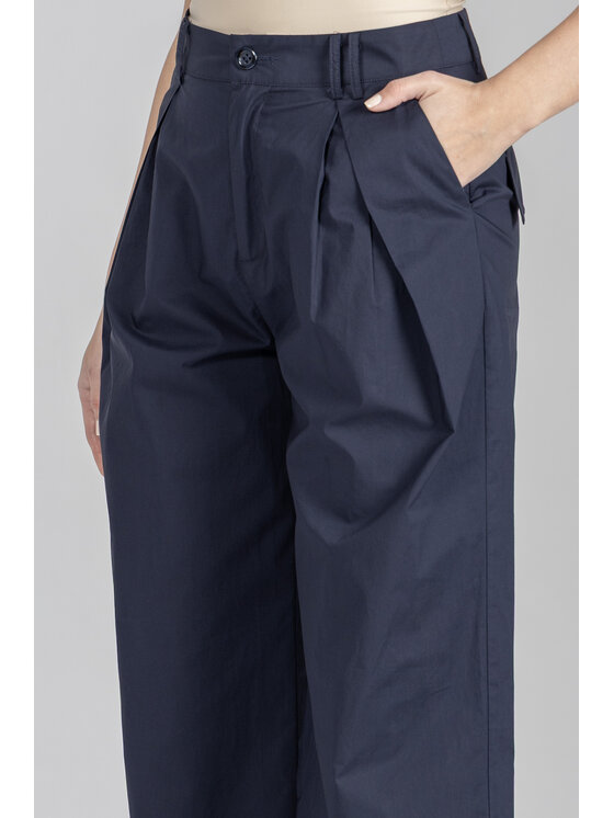 Deni Cler Milano Deni Cler Milano Spodnie materiałowe T-DC-5229-F2-10-58-1 Granatowy Loose Leg