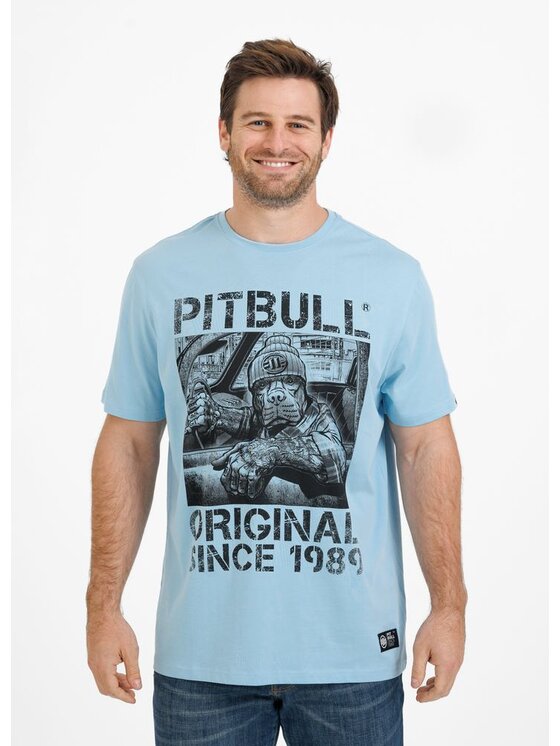 PITBULL PITBULL T-Shirt Drive Niebieski jasny Regular Fit