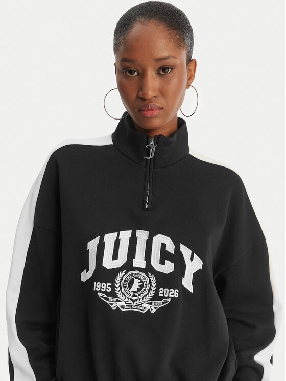 Juicy Couture Juicy Couture Pulóver College JCSAS126401 Fekete Relaxed Fit