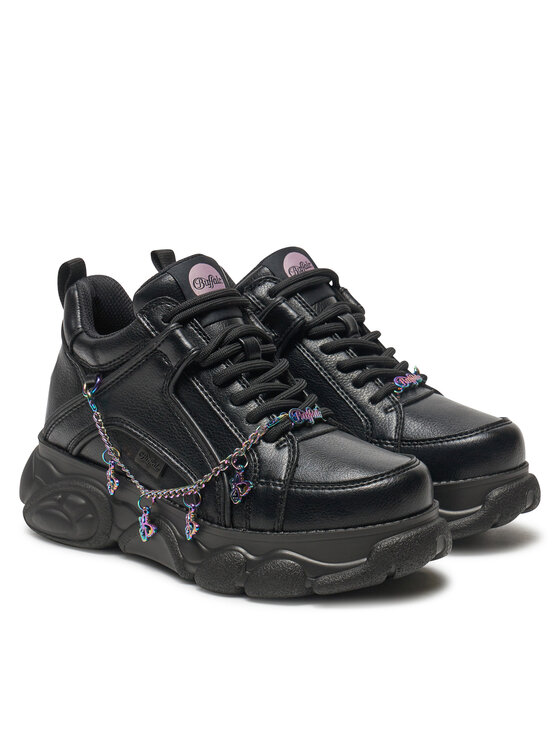Buffalo platform sneakers black outlet