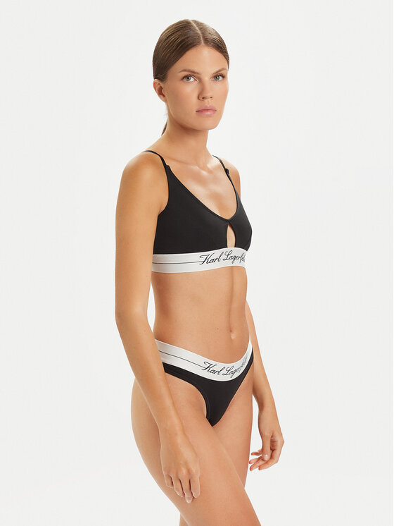 KARL LAGERFELD KARL LAGERFELD Stringi A1W47095 Czarny